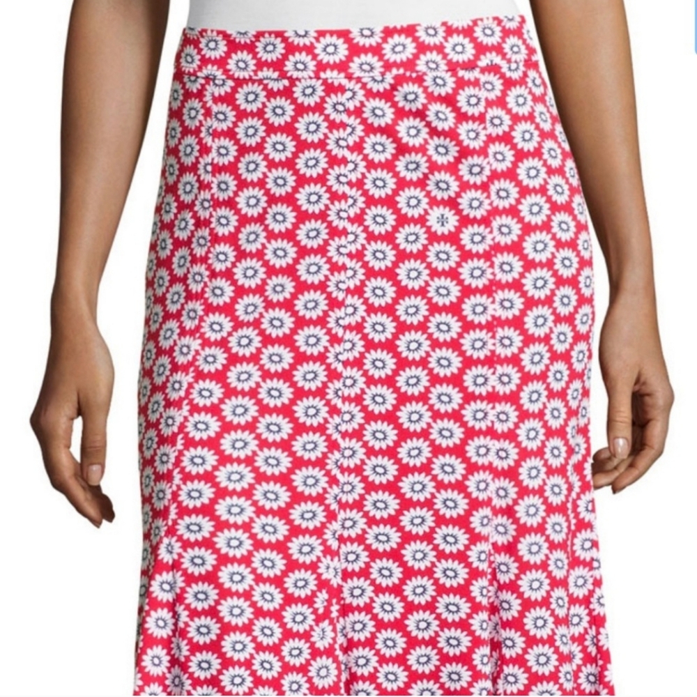 ☀️TORY Burch JADA Floral Summer PRINT GODET Skirt, SMALL
